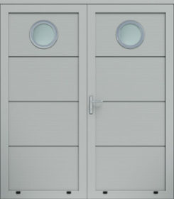 Panelové dvojkrídlové dvere, panel V, zasklenie O
