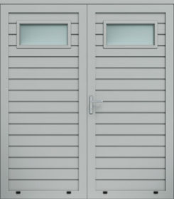 Panelové dvojkrídlové dvere, plytký reliéf, zasklenie A1